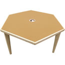 CANFORD TABLE ACOUSTIQUE frêne, hexagonale 1220mm (indiquer la couleur du tissus)