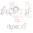 DOUGHTY T58300 TRIGGER CLAMP slimline, collier de serrage, argent