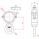 DOUGHTY T58124 HANGING CLAMP collier avec écrou à œil, argent