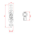 DOUGHTY G1155 SUPER KNUCKLE multiposition, pour Supaclamp, noir