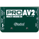 RADIAL PROAV2 BOITE DE DIRECT passive, stéréo, entrée jack 6.35mm/phono