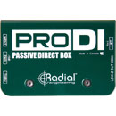 RADIAL PRODI BOITE DE DIRECT passive, mono, entrée jack 6.3mm, boucle jack 6.35mm