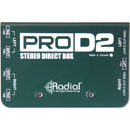 RADIAL PROD2 BOITE DE DIRECT passive, stéréo, 2x entrée jack 6.3mms, 2x boucle jack 6.35mm