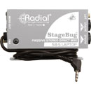 RADIAL STAGEBUG SB-5 BOITE DE DIRECT passive, stéréo, entr.fixe jack TRS3.5mm, pour appareils mobiles