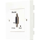 MUXLAB 500043-WP BALUN VIDEO plaque murale, VGA, côté PC, 1-gang UK, blanc