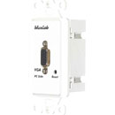 MUXLAB 500043-WP BALUN VIDEO plaque murale, VGA, côté PC, 1-gang US, blanc