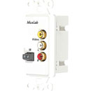 MUXLAB 500049-WP BALUN AUDIO/VIDEO plaque murale, 1x composite, IR pass-thru, 1-gang US, blanc