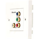 MUXLAB 500053-WP BALUN AUDIO/VIDEO plaque murale, 1x component, audio mono, 1-gang UK, blanc