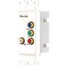 MUXLAB 500053-WP BALUN AUDIO/VIDEO plaque murale, 1x component, audio mono, 1-gang US, blanc