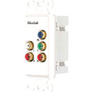 MUXLAB 500058-WP BALUN AUDIO/VIDEO plaque murale, 1x component, audio stéréo, 1-gang US, blanc