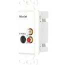 MUXLAB 500038-WP BALUN AUDIO/VIDEO plaque murale, S-Video, dual female RCA, 1-gang, US, blanc