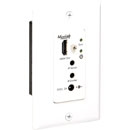 MUXLAB 500451-WP EXTENDER VIDEO plaque murale, récepteur, HDMI, UHD-4K, 1-gang US, Decora, blanc