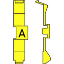 MARQUEURS DE CABLE PC60.A Retrofit, noir sur jaune, bande de 32