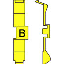 MARQUEURS DE CABLE PC60.B Retrofit, noir sur jaune, bande de 32