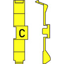 MARQUEURS DE CABLE PC36.C Retrofit, noir sur jaune, bande de 32