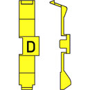 MARQUEURS DE CABLE PC36.D Retrofit, noir sur jaune, bande de 32