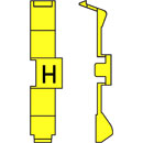 MARQUEURS DE CABLE PC60.H Retrofit, noir sur jaune, bande de 32