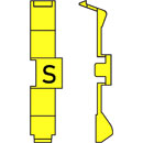 MARQUEURS DE CABLE PC36.S Retrofit, noir sur jaune, bande de 32