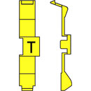 MARQUEURS DE CABLE PC36.T Retrofit, noir sur jaune, bande de 32