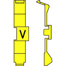 MARQUEURS DE CABLE PC36.V Retrofit, noir sur jaune, bande de 32