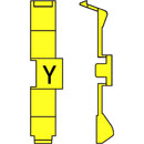 MARQUEURS DE CABLE PC36.Y Retrofit, noir sur jaune, bande de 32