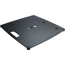 K&M 26716 PLAQUE DE BASE L acier, 550x550x23mm, 3x filetages M20, noir