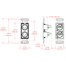 RDL D-XLR2F INTERFACE AUDIO double entrée, 2x entrée XLR3, 2x sortie terminal, blanc