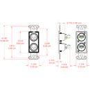 RDL DS-XLR2M INTERFACE AUDIO double sortie, 2x sortie XLR3, 2x entrée terminal, inox