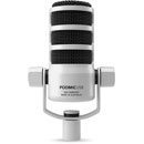 RODE PODMIC USB MICROPHONE dynamique, cardioïde, end address, XLR3/USB-C, blanc