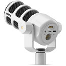 RODE PODMIC USB MICROPHONE dynamique, cardioïde, end address, XLR3/USB-C, blanc