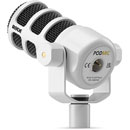 RODE PODMIC MICROPHONE dynamique, cardioïde, end address, blanc