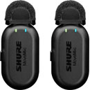 SHURE MOVEMIC TWO EMETTEURS SANS FIL micro-cravate, deux canaux, avec boîtier de charge