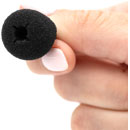 BUBBLEBEE THE MICROPHONE FOAM bonnette pour micro-cravate, XL, diam.orifice 4,5mm, noir, pack de 4