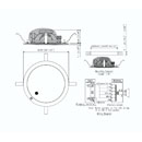 TOA PC-2852 HAUT-PARLEUR CIRCULAIRE plafond, imp. 1.5-15W, résistant aux éclaboussures, blanc cassé