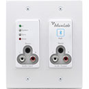 MUXLAB 500559 CONVERTISSEUR AUDIO plaque murale, bluetooth/analog.versDante, 2-gang US, Decora, blanc