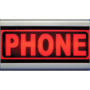 D&R PHONE WARNING LIGHT TEMOIN LUMINEUX boîtier acier, avec alim. 12V DC, rouge