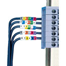 MARQUEURS DE CABLE PTV+45.6, bleu, bobine de 500