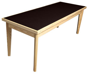 CANFORD TABLE ACOUSTIQUE frêne, rectangulaire 1530 x 740mm, Black Magic