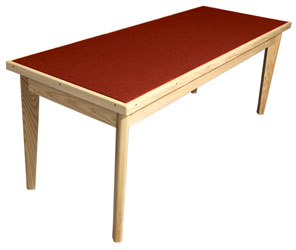 CANFORD TABLE ACOUSTIQUE frêne, rectangular 1530 x 740mm (indiquer la couleur du tissus)