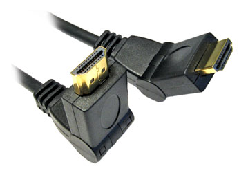 CORDON HDMI grande vitesse avec Ethernet, fiches pivotantes, 5m