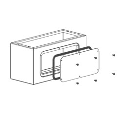 LANDE SOCLE pour armoire murale 466E, larg.600 x prof.300, gris