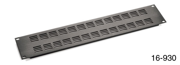 CANFORD RACKVENT PANNEAU DE VENTILATION RACK 2U, aluminium, avec fentes, noir anodisé