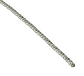 DOUGHTY T40200 CABLE GALVANISE flexible, 5mm, argent