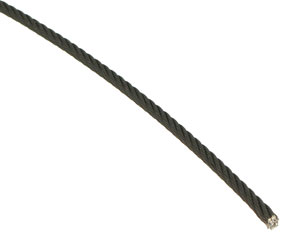 DOUGHTY T403001 CABLE GALVANISE flexible, 6mm, noir