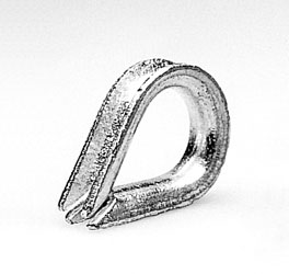 DOUGHTY T38600 COSSE-COEUR 3mm, pour câbles galvanisés, argent