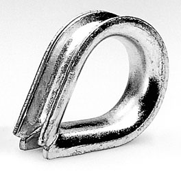 DOUGHTY T38800 COSSE-COEUR 6mm, pour câbles galvanisés, argent