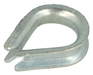 DOUGHTY T38900 COSSE-COEUR 8mm, pour câbles galvanisés, argent