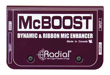 RADIAL MCBOOST AMPLI DE SIGNAL micro, variable de 0 à 25dB, entrée XLR3