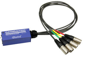 RADIAL CATAPULT MINI RX AUDIO EXTENDER compact, 4 canaux analogique sur Cat5/6, récepteur