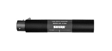 SHURE A15LA ATTENUATEUR ligne vers adaptateur micro, -50db